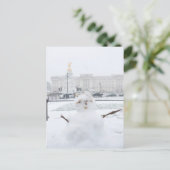 Carte Postale Palais de Buckingham snowman Londres (Debout devant)