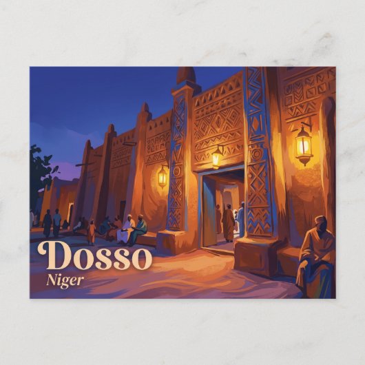 Carte Postale Palais de Dosso Niger (Devant)