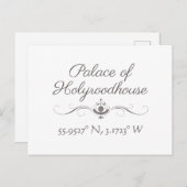 Carte Postale Palais de Holyroodhouse Latitude Longitude (Devant / Derrière)