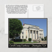 Carte Postale Palais de justice du comté de Carroll - Huntingdon (Devant / Derrière)