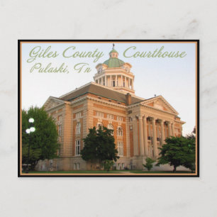 Carte Postale Palais de justice du comté de Giles - Pulaski (TN)