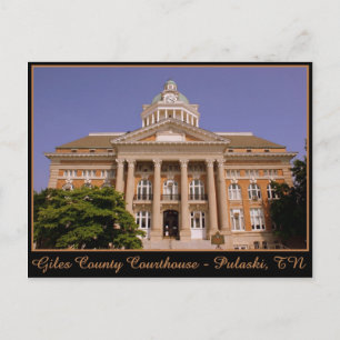 Carte Postale Palais de justice du comté de Giles - Pulaski, TN