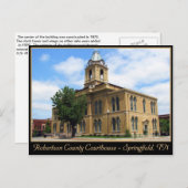 Carte Postale Palais de justice du comté de Robertson - Springfi (Devant / Derrière)