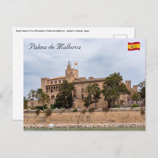 Carte Postale Palais de l'Almudaina à Palma de Majorque (Devant / Derrière)