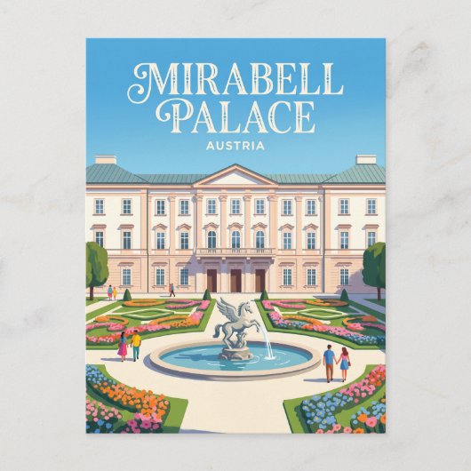 Carte Postale Palais de Mirabell Autriche (Devant)