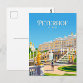 Carte Postale Palais de Peterhof Russie (Devant / Derrière)