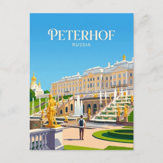 Carte Postale Palais de Peterhof Russie (Devant)