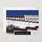 Carte Postale Palais de Potala, Architecture de Lhassa, Tibet bo (Devant / Derrière)