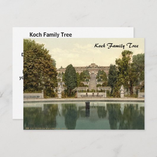 Carte Postale Palais de Sanssouci, Potsdam, Berlin, Allemagne (Devant / Derrière)