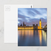 Carte Postale Palais de Westminster à Londres (Devant / Derrière)