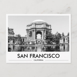 Carte Postale Palais des Beaux-Arts de San Francisco Noir & Blan