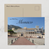 Carte Postale Palais des Princes de Monaco (Devant / Derrière)