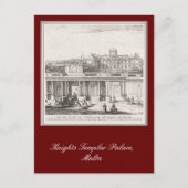 Carte Postale Palais des Templiers, Malte (Devant)