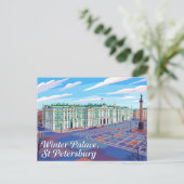 Carte Postale Palais d'Hiver Russie (Debout devant)