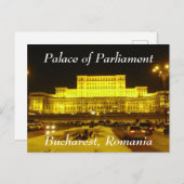 Carte Postale Palais du Parlement, Bucarest, Roumanie (Devant / Derrière)