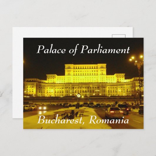 Carte Postale Palais du Parlement, Bucarest, Roumanie (Devant / Derrière)
