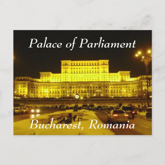 Carte Postale Palais du Parlement, Bucarest, Roumanie (Devant)