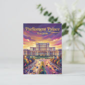 Carte Postale Palais du Parlement Roumanie (Debout devant)