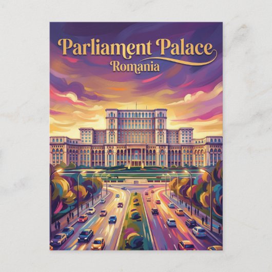 Carte Postale Palais du Parlement Roumanie (Devant)