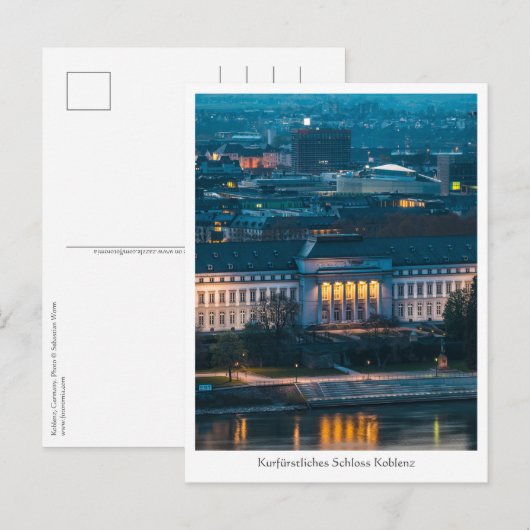 Carte Postale Palais électoral de Coblence (Devant / Derrière)