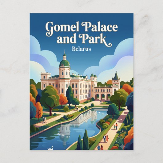 Carte Postale Palais et parc de Gomel Biélorussie (Devant)