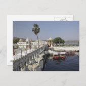 Carte Postale Palais Jag Mindar, lac Pichola, Udaipur, Inde. (Devant / Derrière)