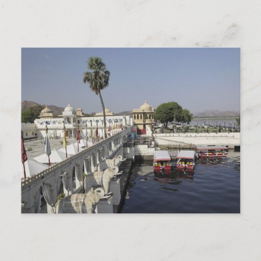Carte Postale Palais Jag Mindar, lac Pichola, Udaipur, Inde. (Devant)