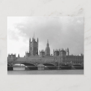 Carte Postale Palais noir et blanc de Westminster