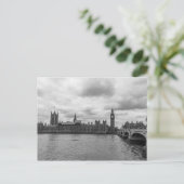 Carte Postale Palais noir et blanc de Westminster Londres Voyage (Debout devant)