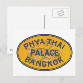 Carte Postale Palais Phya Thai Bangkok (Devant / Derrière)