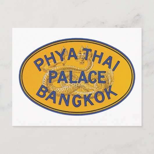 Carte Postale Palais Phya Thai Bangkok (Devant)