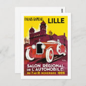 Carte Postale Palais Rameau - Lille - Annonce automobile - 1926 (Devant / Derrière)