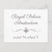 Carte Postale Palais Royal Amsterdam Latitude Longitude (Devant)