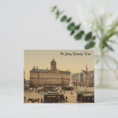 Carte Postale Palais Royal et nouvelle église, Amsterdam, Pays-B (Debout devant)