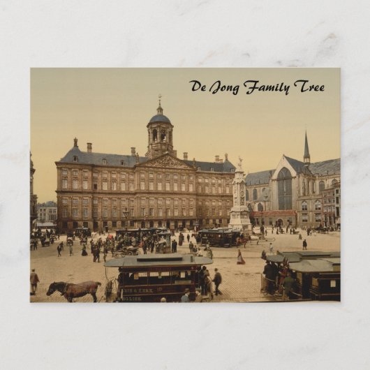 Carte Postale Palais Royal et nouvelle église, Amsterdam, Pays-B (Devant)