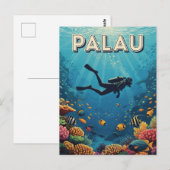 Carte Postale Palau Plongée Plongée Travel (Devant / Derrière)