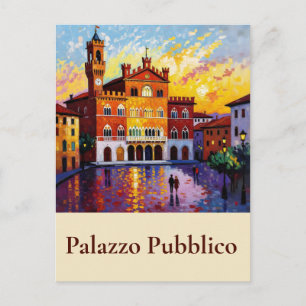 Carte Postale Palazzo Pubblico - Sienne, Toscane, Italie central