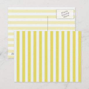 Carte Postale Pale Gold and White Stripes par Shirley Taylor