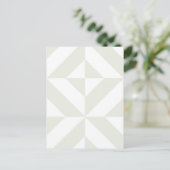 Carte Postale Pale Gray Geometric Deco Cube Pattern (Debout devant)