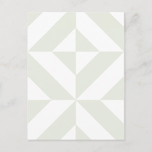 Carte Postale Pale Gray Geometric Deco Cube Pattern