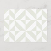 Carte Postale Pale Gray Geometric Deco Cube Pattern (Devant)