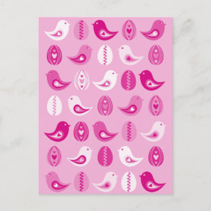 Carte postale pâle rose