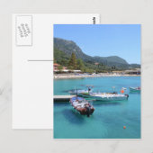 Carte Postale Paleokadispusa Beach, Corfu (Devant / Derrière)