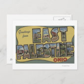 Carte Postale Palestine de l'Est, Ohio - Scènes de grandes lettr (Devant / Derrière)