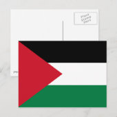 Carte Postale Palestine - Drapeau palestinien (Devant / Derrière)
