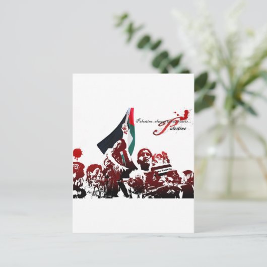 CARTE POSTALE PALESTINE LIBRE (Debout devant)