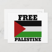 Carte Postale Palestine libre (Devant / Derrière)