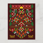 Carte Postale Palestine Tatreez Broderie traditionnelle (Devant)