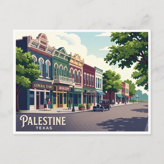 Carte Postale Palestine Texas (Devant)
