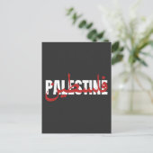 Carte Postale Palestine Word arabe et anglais Wordart- texte (Debout devant)